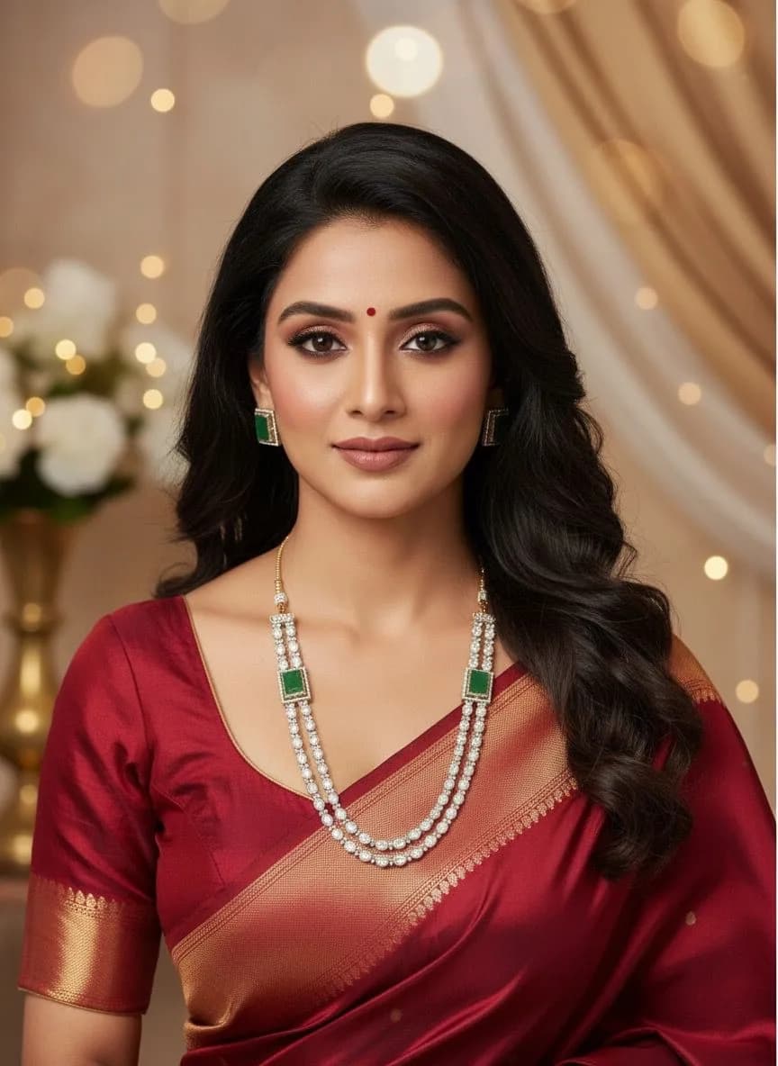 Monzonite Emerald Layered Necklace Set