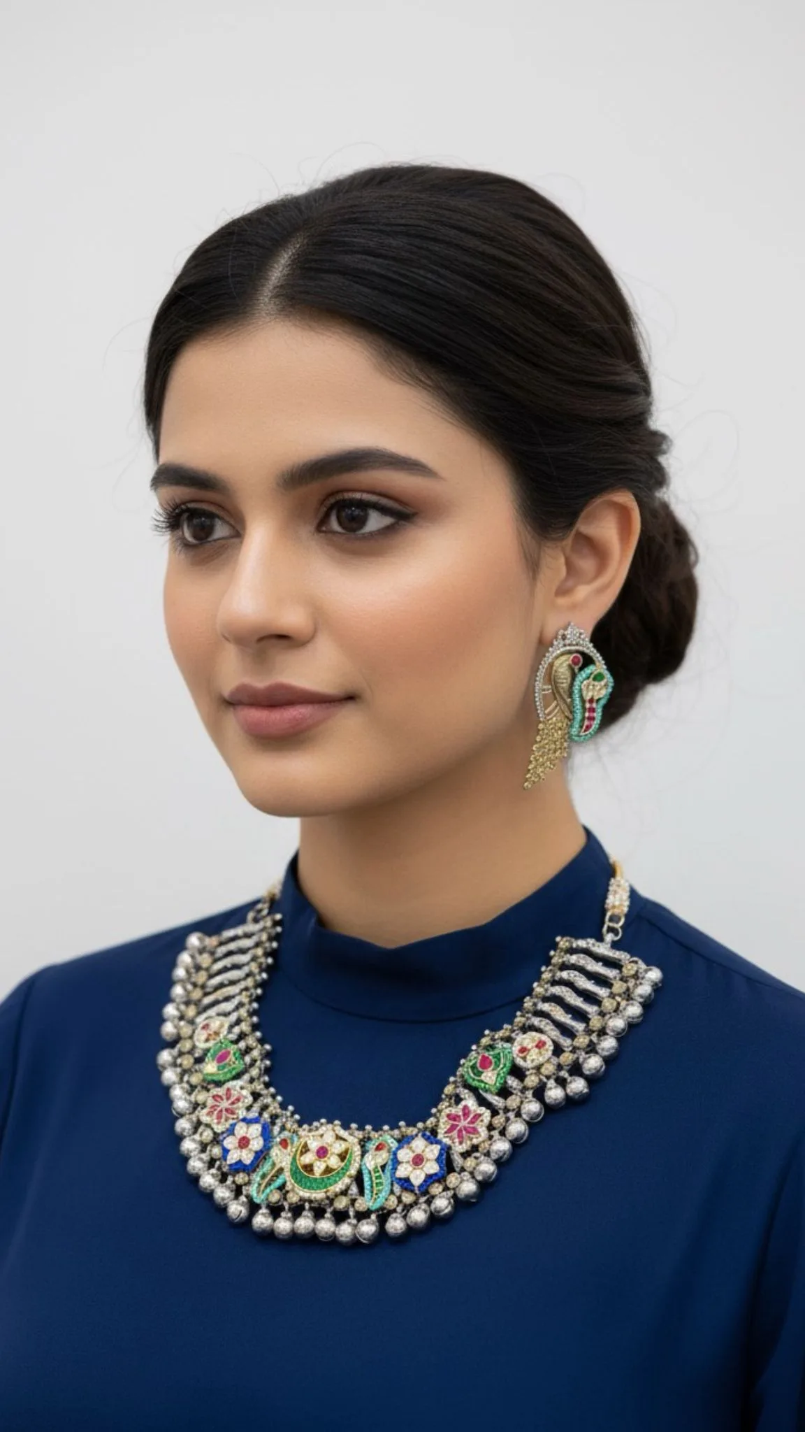 Meenakari Kundan Necklace Set