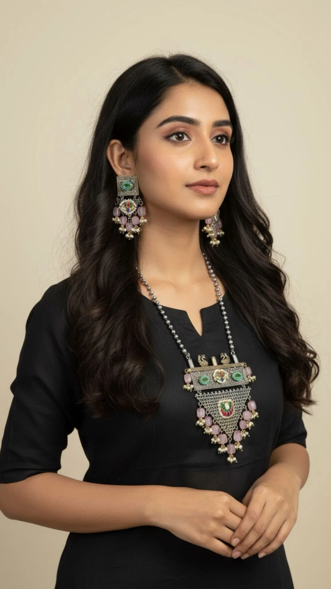 Tribal Kundan Long Necklace Set